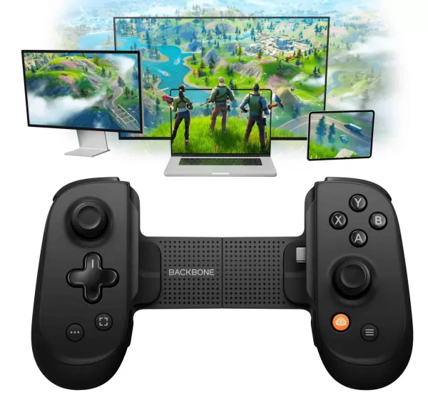 Backbone Pro Controller com um jogo em diferentes dispositivos