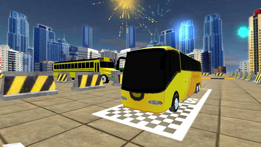 Modern Bus Drive Parking 3D Captura de tela 2