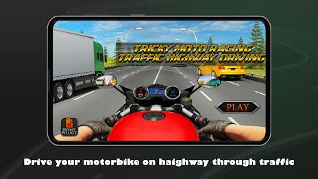 Tricky Moto Highway Driving Captura de pantalla 1