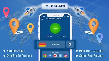 VPN Super Unlimited : Fast VPN Captura de pantalla 2