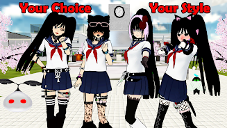 SchoolGirl AI 3D Anime Sandbox スクリーンショット 1