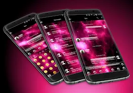 SMS Messages GlassNebula Theme 스크린샷 1