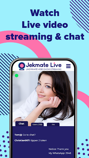 Jekmate Live -Live Private Video Shows & Streaming Capture d'écran 1