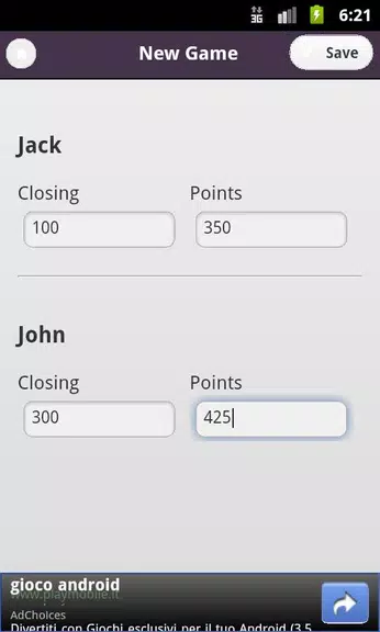 Burraco Scorekeeper Screenshot 3