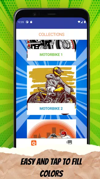 MotorBike Coloring Page スクリーンショット 2