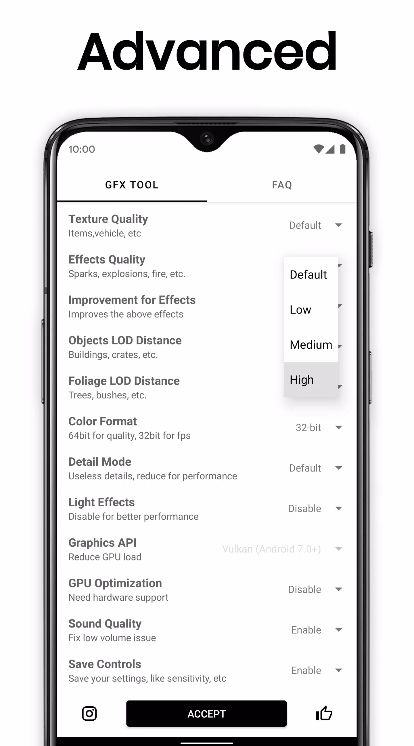 GFX Tool: Launcher & Optimizer Captura de tela 3