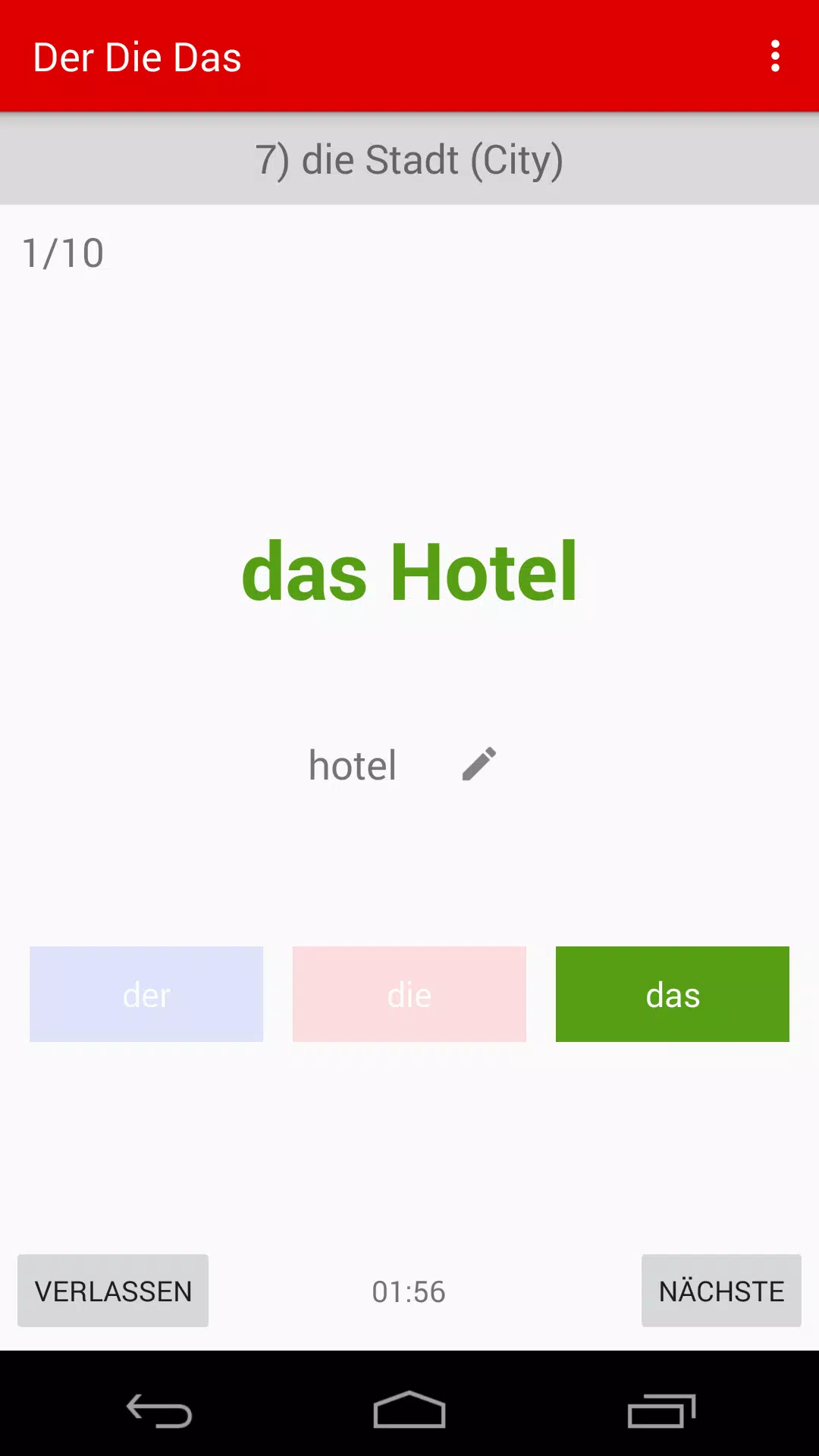 Der Die Das German Grammar Screenshot 3