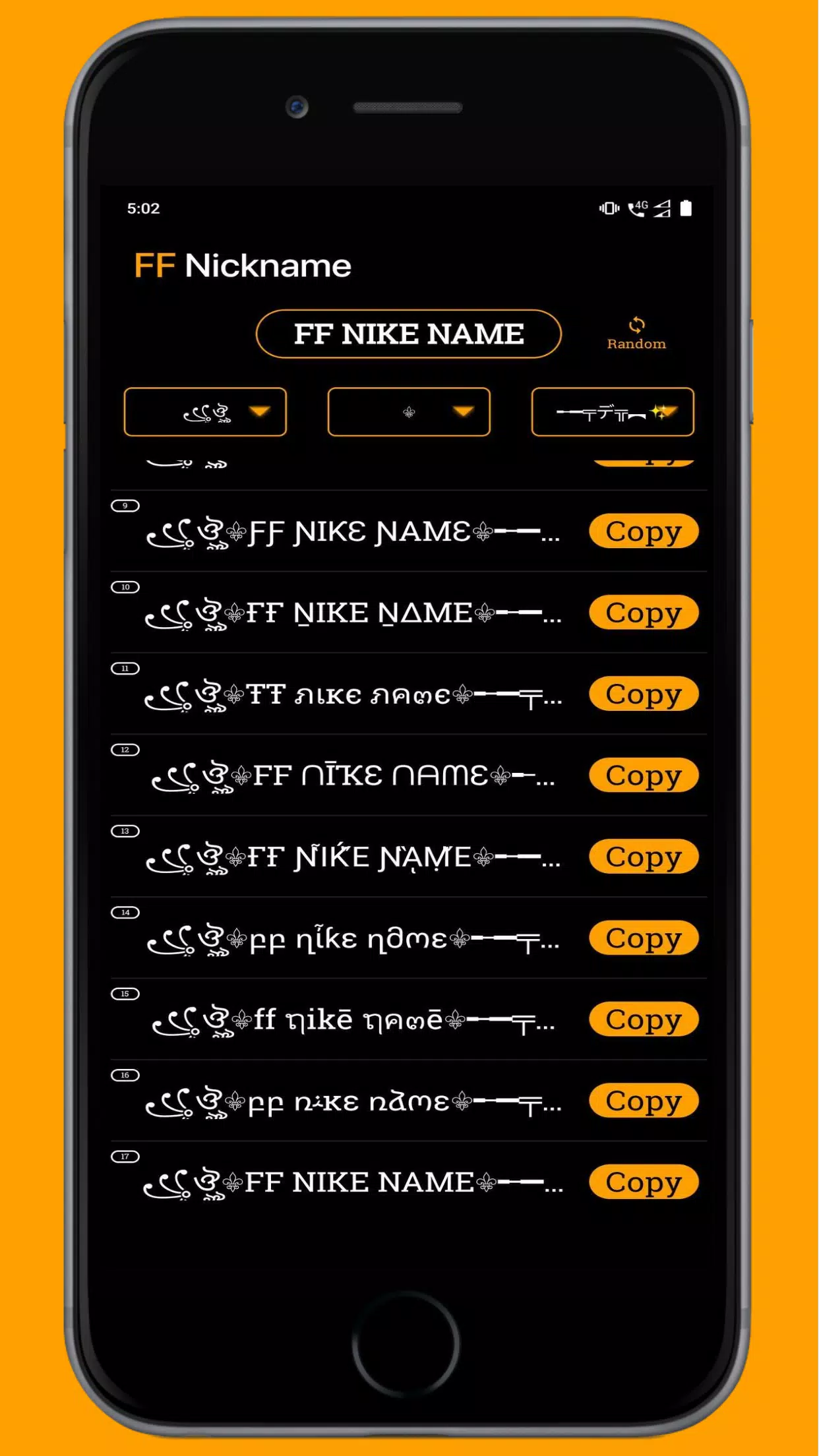 FF Name Creator - Nickname Generator For Games 스크린샷 3