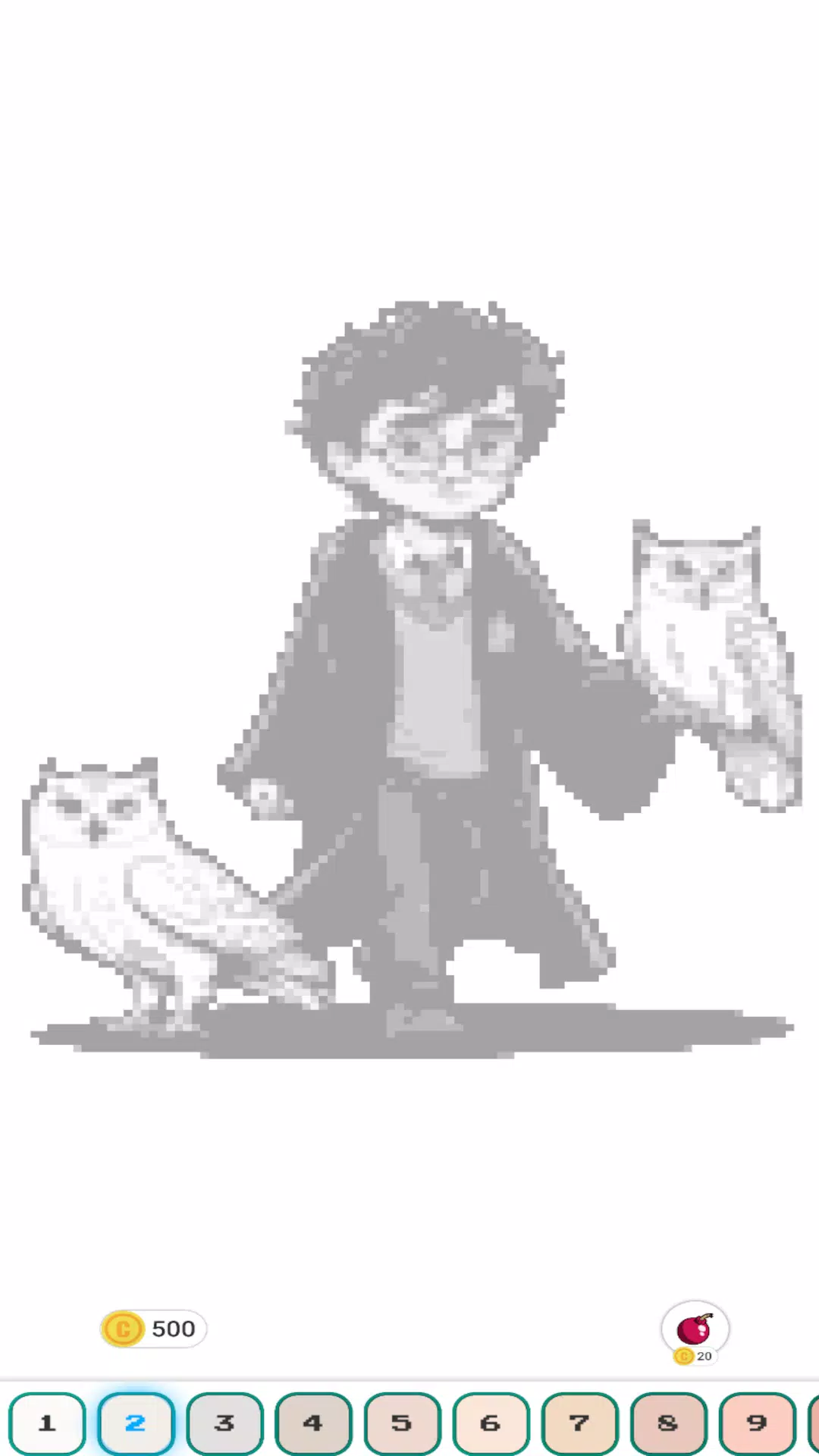 Hogwart Cartoon Pixel Art Captura de pantalla 1