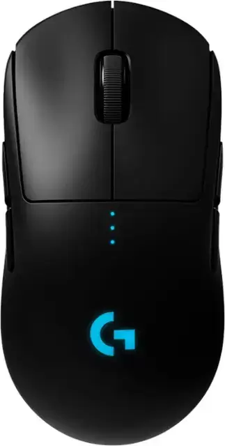 Logitech - PRO Lightweight Wireless Optical Ambidextrous Gaming Mouse with RGB Lighting - Wireless - Black