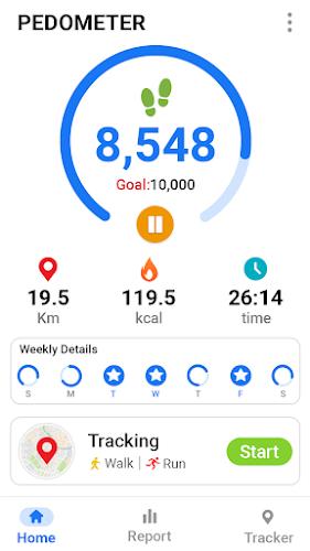 Pedometer - Step Tracker स्क्रीनशॉट 2