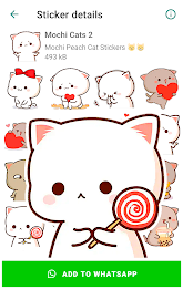 Mochi Cat Stickers for WhatsAp स्क्रीनशॉट 2