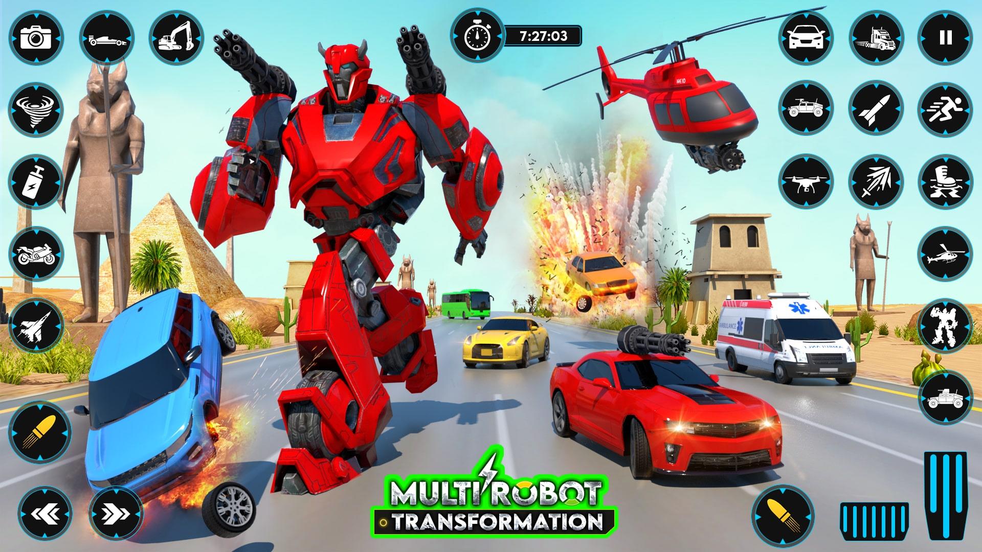 Robot Transform Car Games 3D Captura de pantalla 1