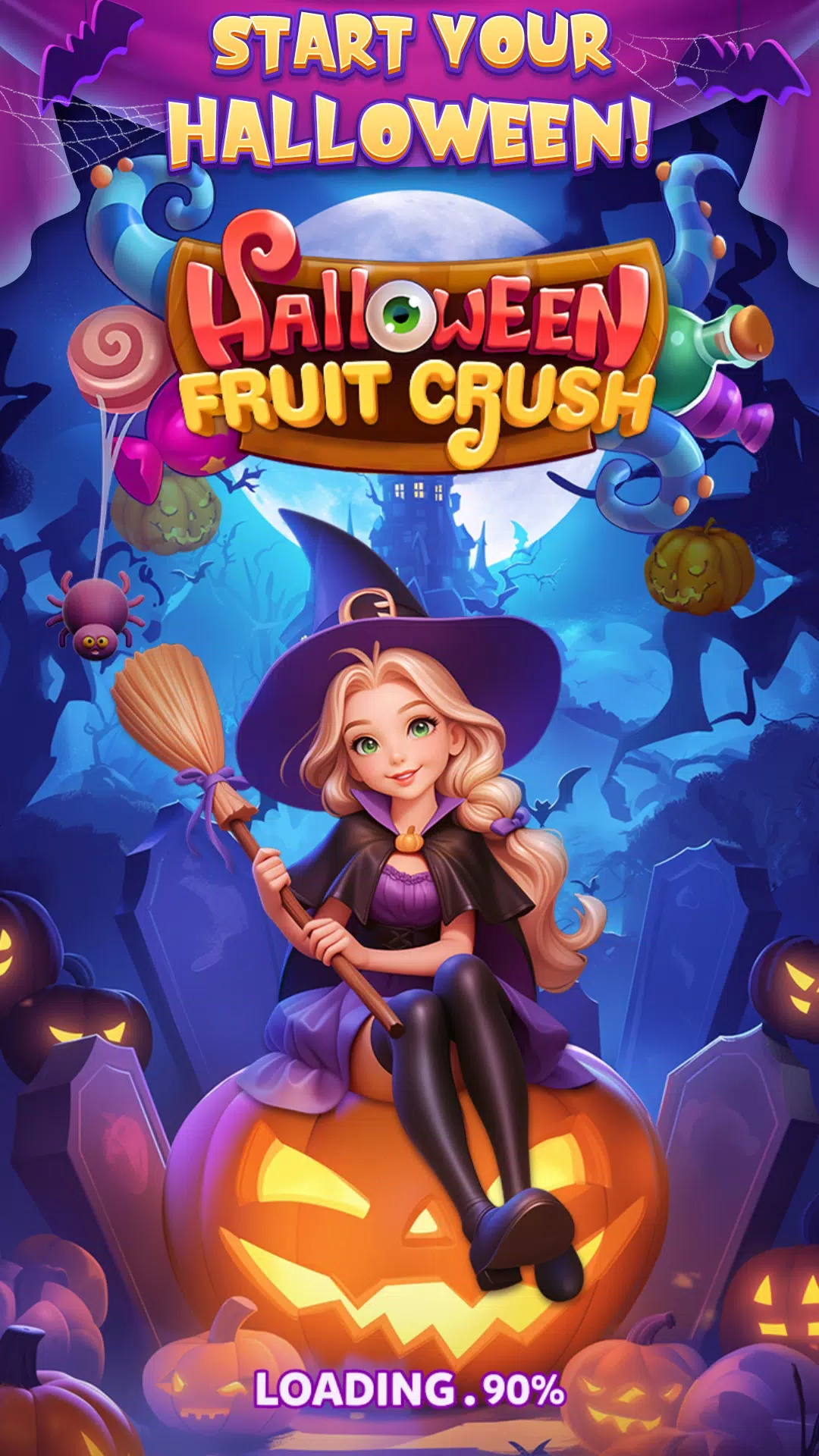 Halloween Fruit Crush スクリーンショット 1