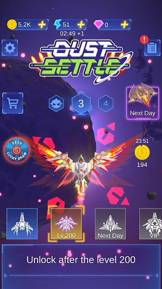 Dust Settle 3D - Galaxy Attack Mod स्क्रीनशॉट 1