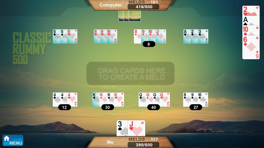 Rummy 500 스크린샷 1