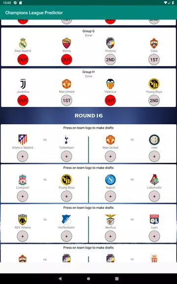 Champions Football Predictor Captura de pantalla 4