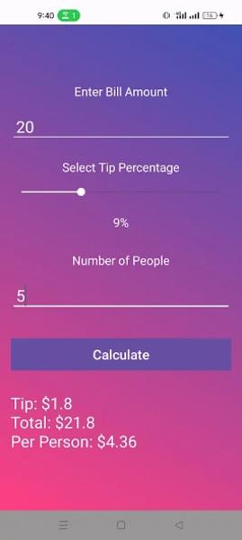 Tip Calculator Screenshot 2