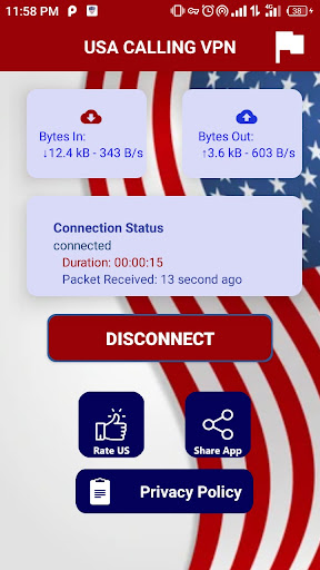 USA CALLING VPN | USA VPN 스크린샷 1