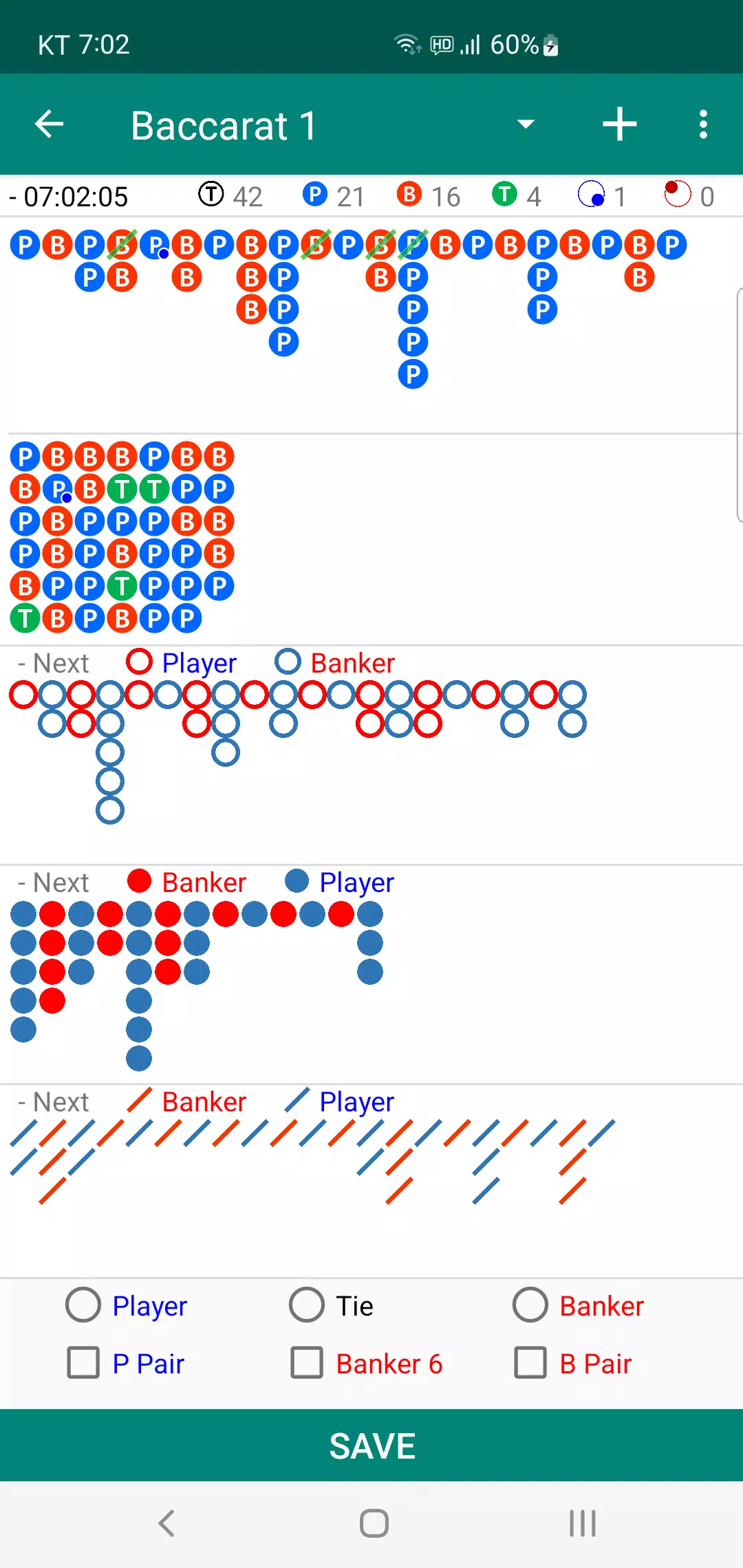 Baccarat Analyzer Screenshot 1