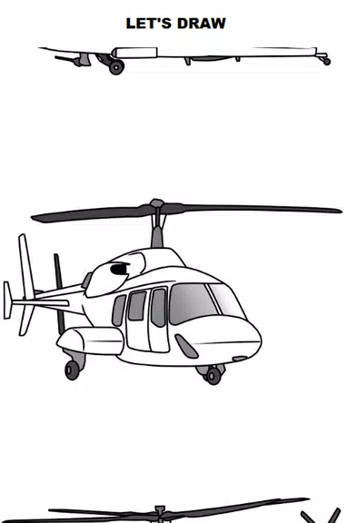 Draw Aircrafts: Helicopter Captura de tela 1