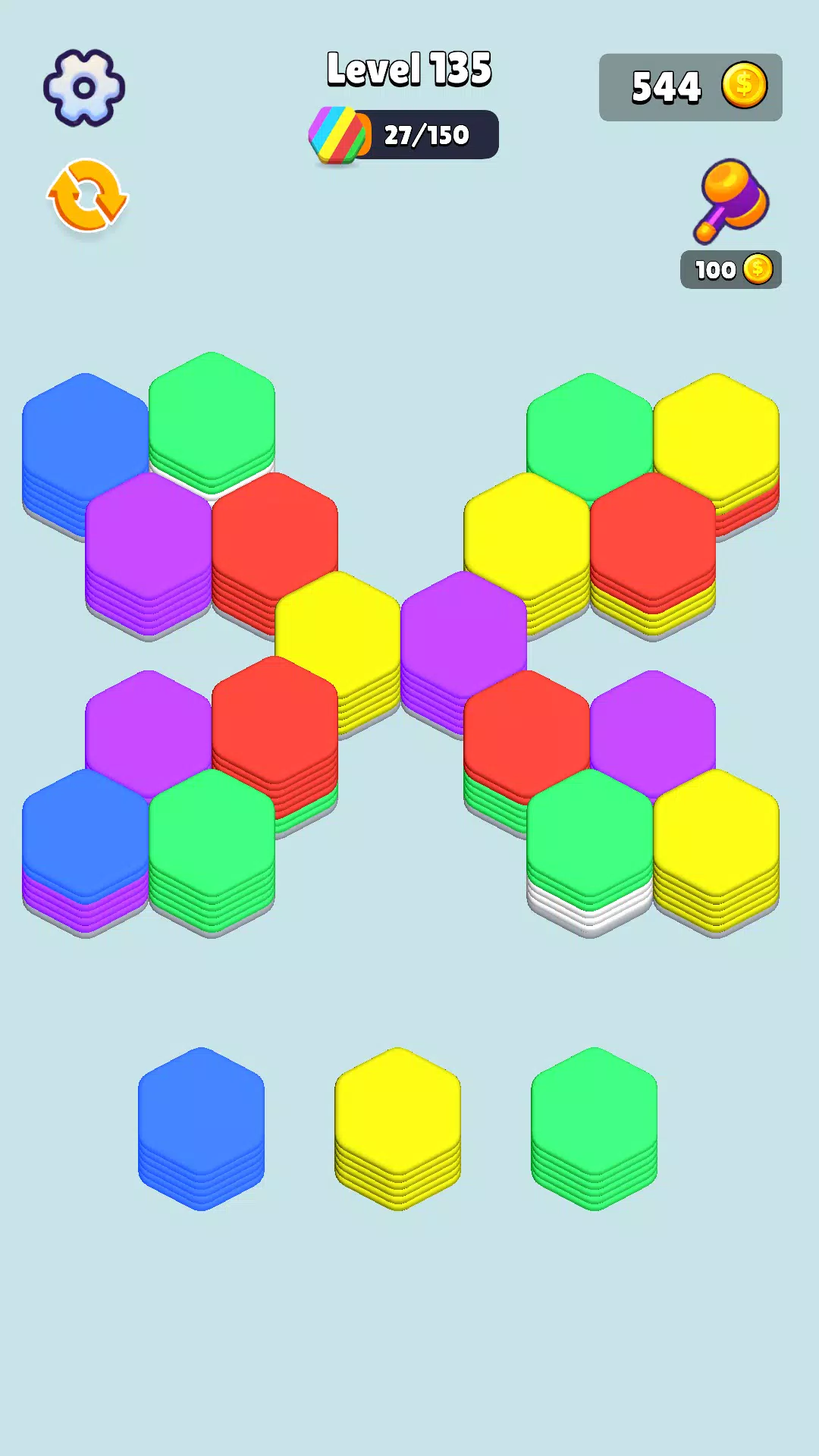 Stack Hexa Sort: Puzzle Match स्क्रीनशॉट 4