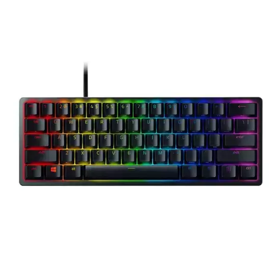 Razer - Huntsman Mini 60% Teclado de juego óptico de cambio óptico con croma RGB Backlighting - Negro