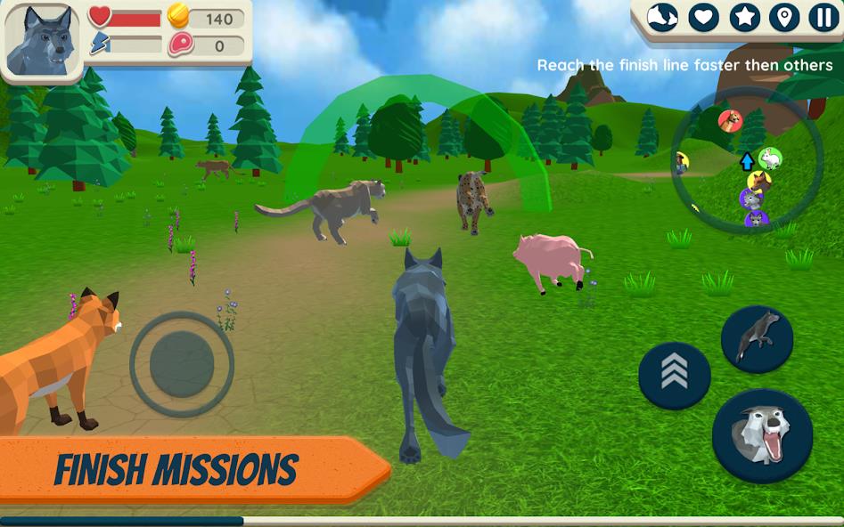 Wolf Simulator: Wild Animals 3 Mod Captura de tela 2