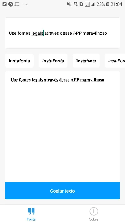 InstaFonts Captura de pantalla 2
