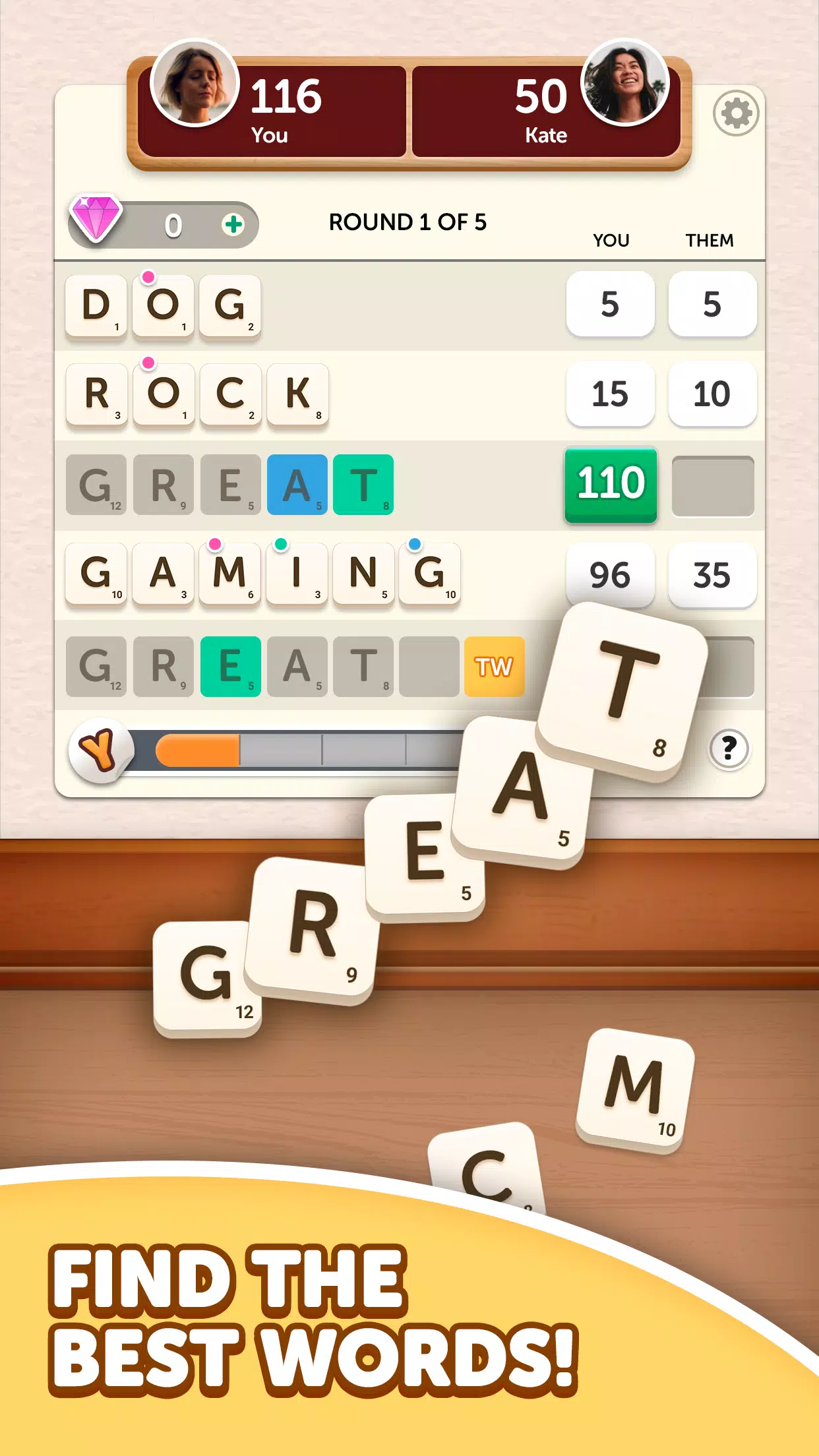 Word Yatzy - Fun Word Puzzler Captura de tela 1