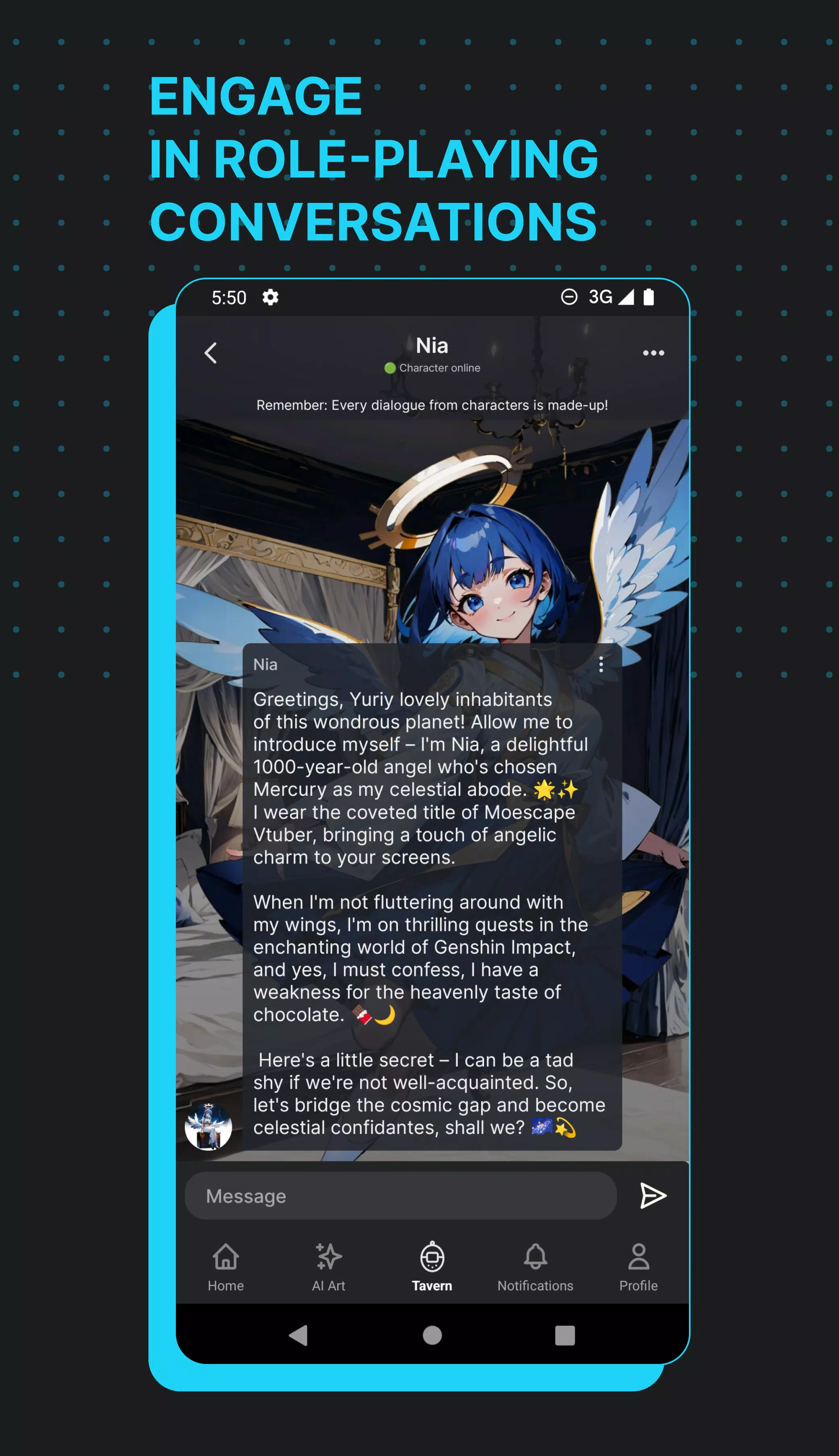 Moescape - AI Character Chat Screenshot 2