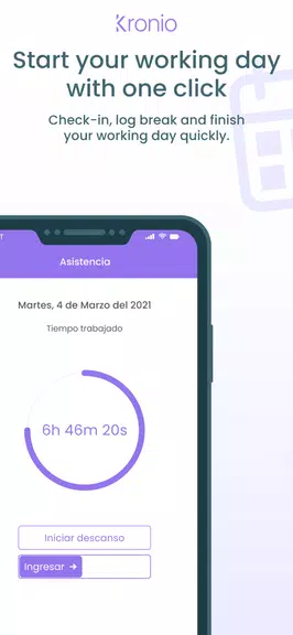 Kronio Work Attendance Captura de pantalla 1