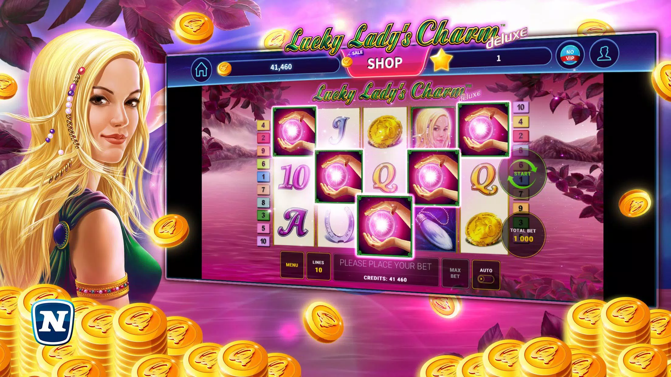 Lucky Lady’s Charm Deluxe Slot Screenshot 1