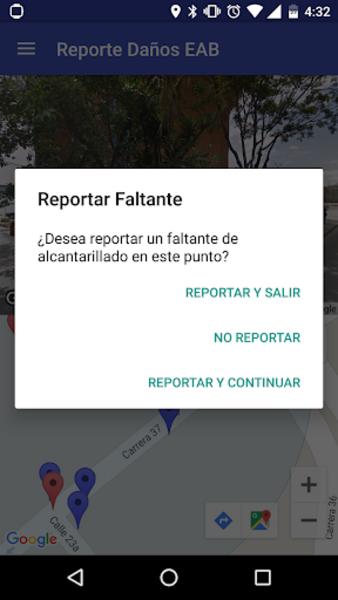 Reporte Daños EAAB Captura de pantalla 3