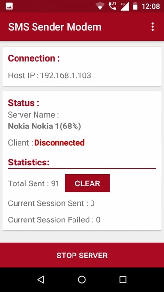 SMS Sender Modem Captura de tela 3