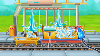 Truck wash train builder game Capture d'écran 2