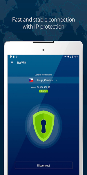 Fast VPN proxy servers with no logs - RUSVPN Captura de pantalla 2