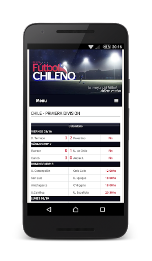 Live Chilean Soccer Captura de pantalla 3