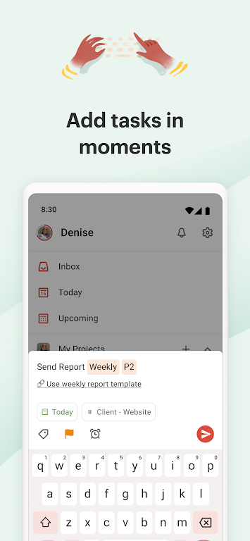 Todoist: Lista & Planner Captura de tela 4