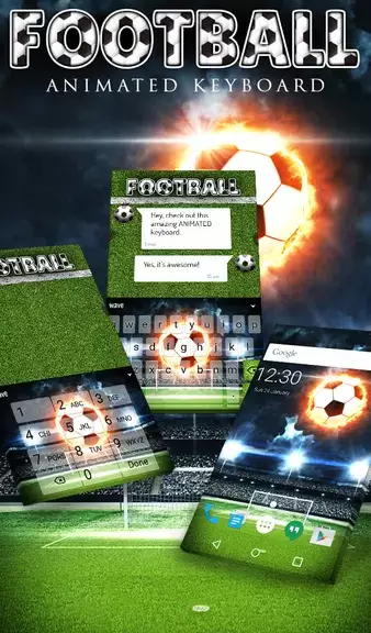 Football Keyboard & Wallpaper 스크린샷 1