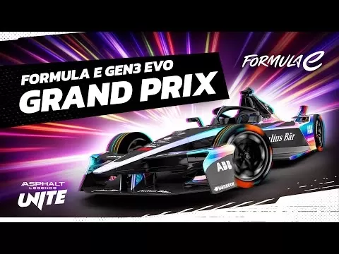 Электрический гоночный автомобиль GEN3 Evo в игре Asphalt Legends Unite