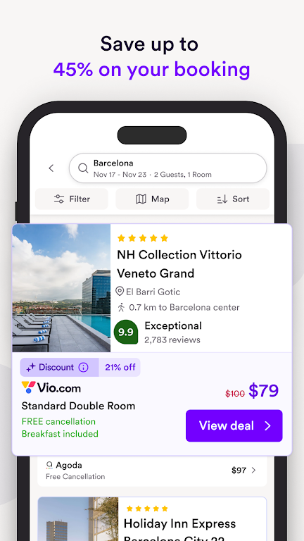 Vio.com: Hotels & travel deals应用截图第2张