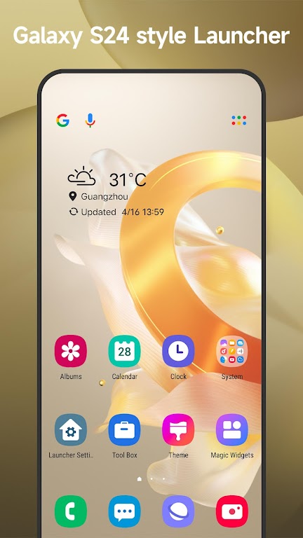 Cool S24 Launcher Galaxy OneUI Mod स्क्रीनशॉट 1