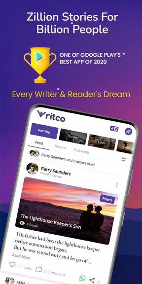 Writco – Reading & Writing App Captura de pantalla 1