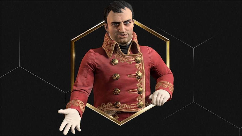 An image of the Revolutionary Napoleon Persona in Civilization 7 as part of a guide on how to unlock him in the game.