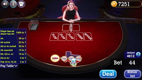 Texas Holdem Progressive Poker Скриншот 2