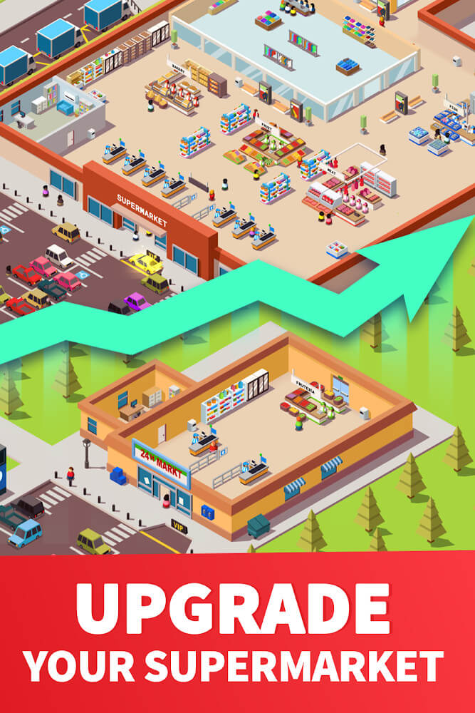 Idle Supermarket Tycoon Mod 스크린샷 4