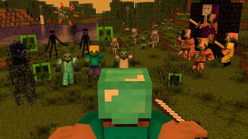 Minecraft: Zombie and Mutant Скриншот 1