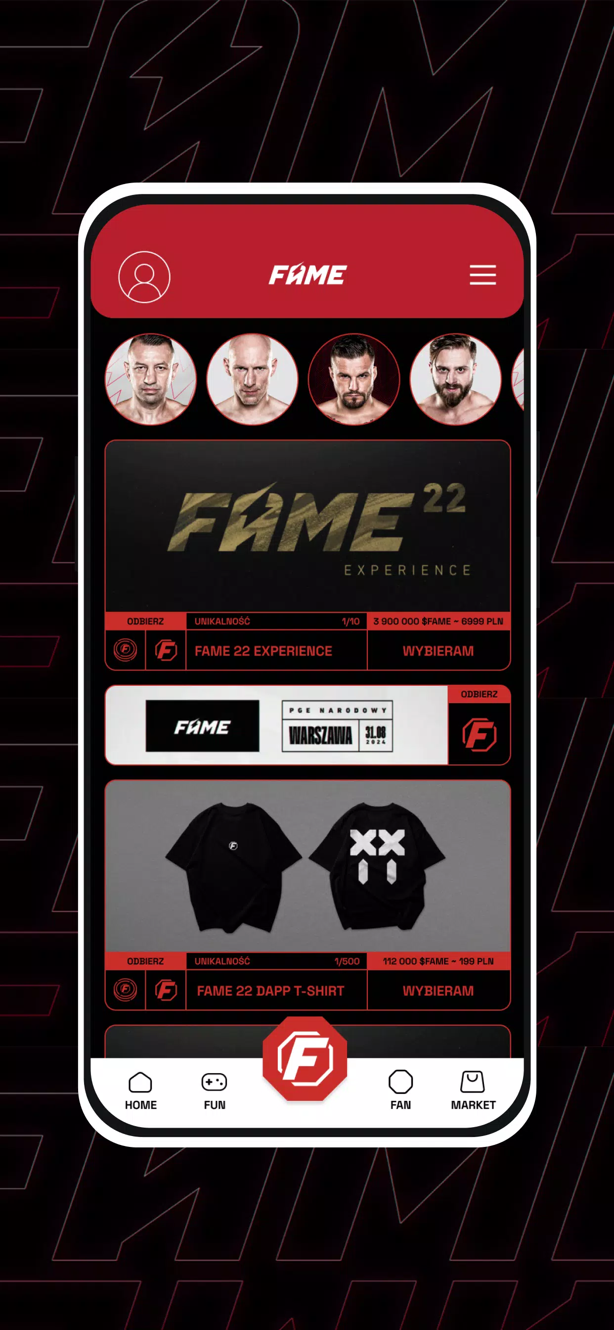 FAME MMA APP स्क्रीनशॉट 1