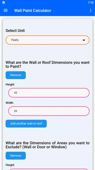 Wall Paint Calculator Скриншот 1